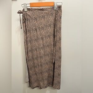 Cheetah Print Wrap Skirt